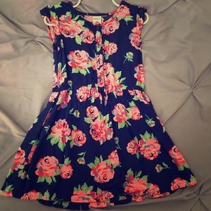 Navy blue floral dress girls size 3t SALE
